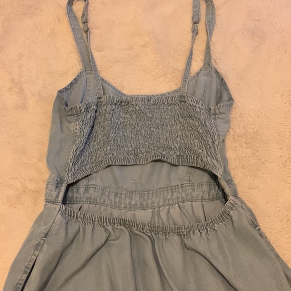 Garage Denim Mini Dress with Back Cut-Out and Pockets Size XS - Picture 5 of 6